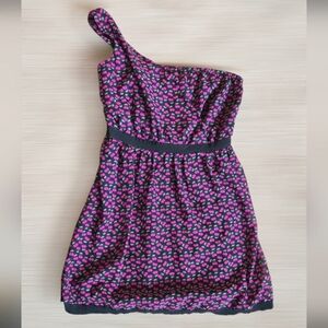 BeBop cherry print one shoulder mini dress Y2k Style